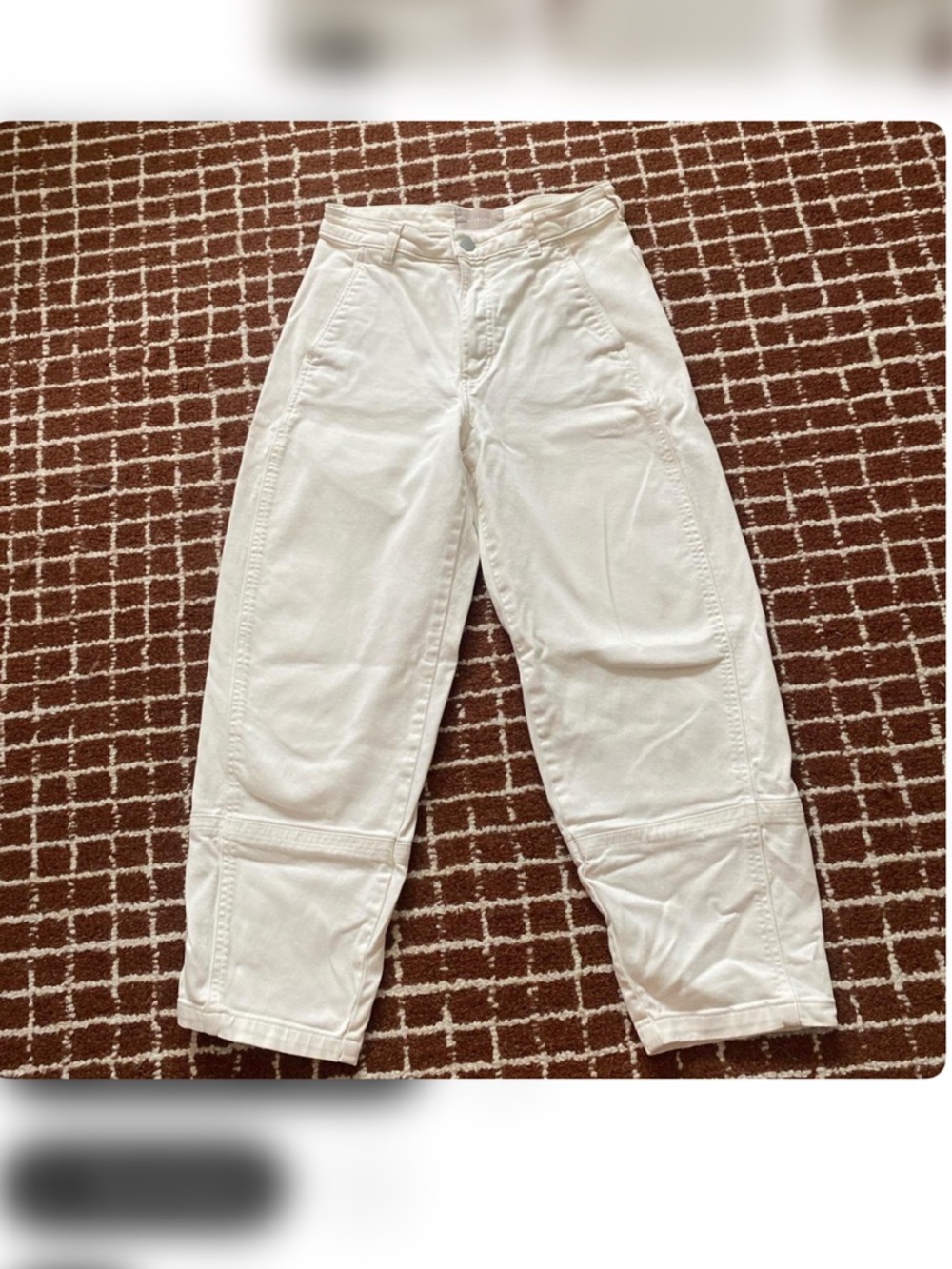 Everlane Cream High-Rise Casual Pants